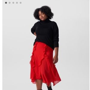 RODARTE X UNIVERSAL STANDARD SKIRT IN RED SIZE L